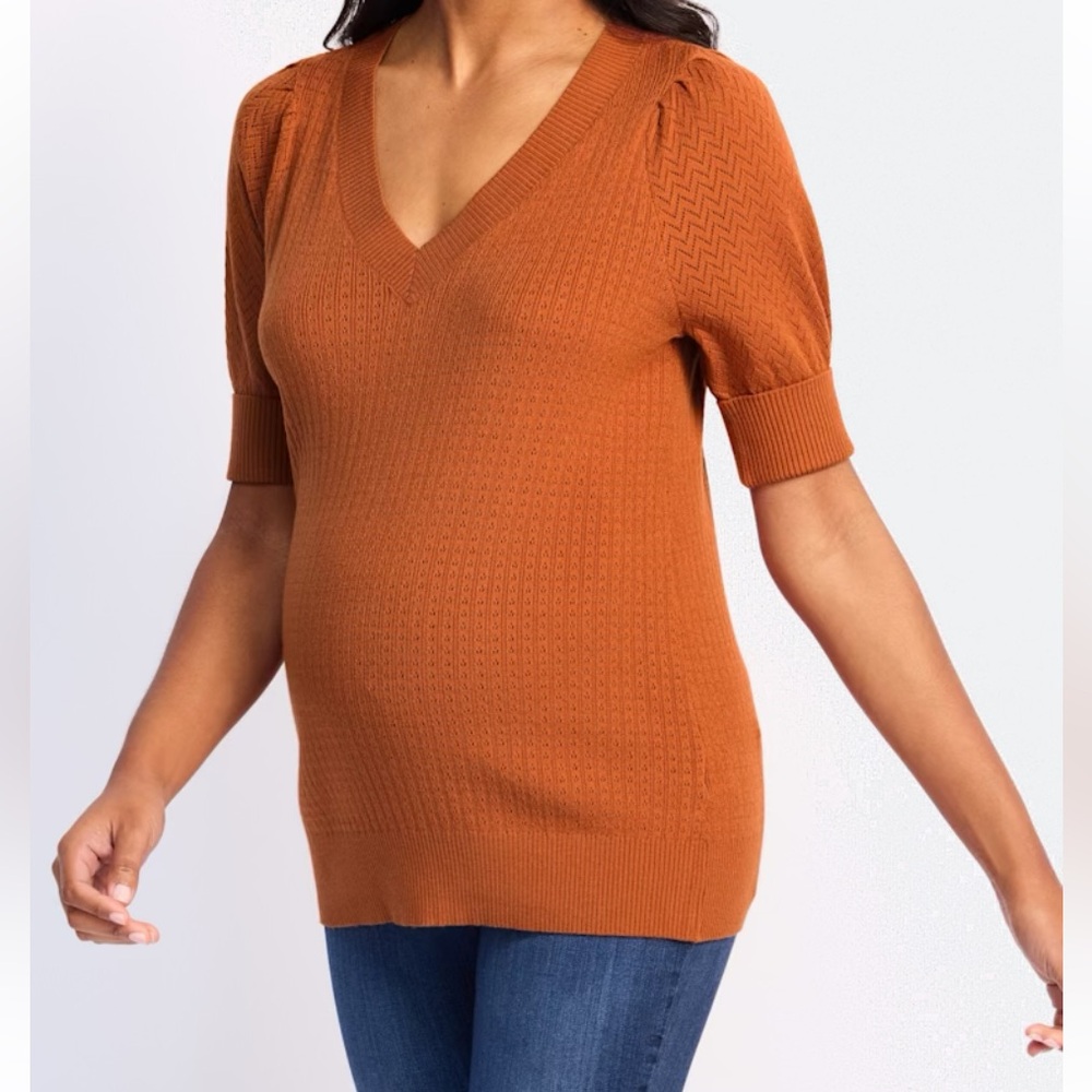 Maternity Short Sleeve Sweater SMALL